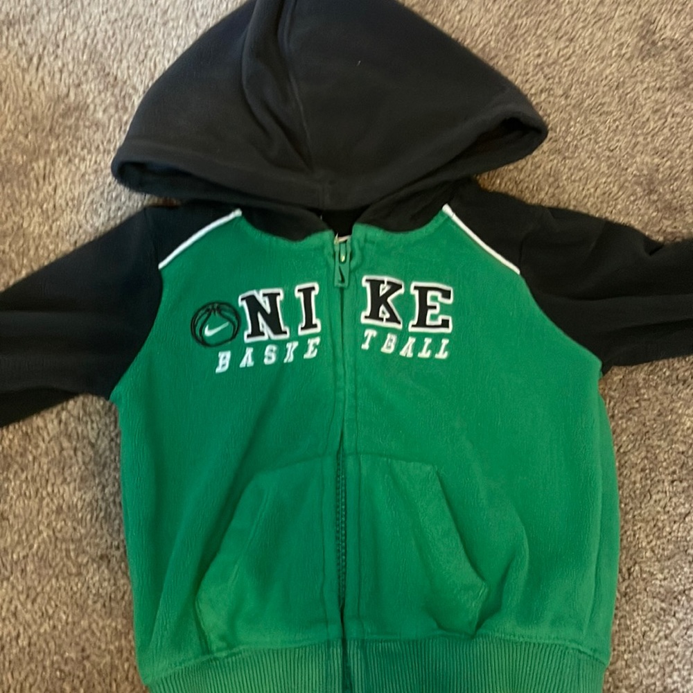 Nike Green zip up basketball hoodie